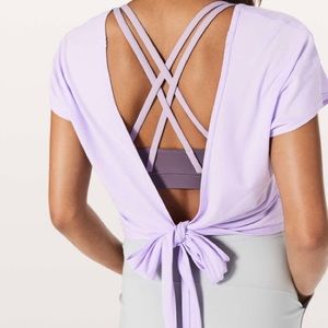 Light purple lululemon it’s a tie tee size 6/8